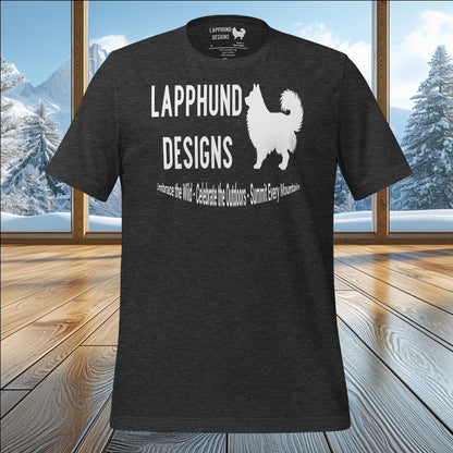 Lapphund Designs Logo T-Shirt – Proudly Represent Your Love for Lapphunds & Adventure