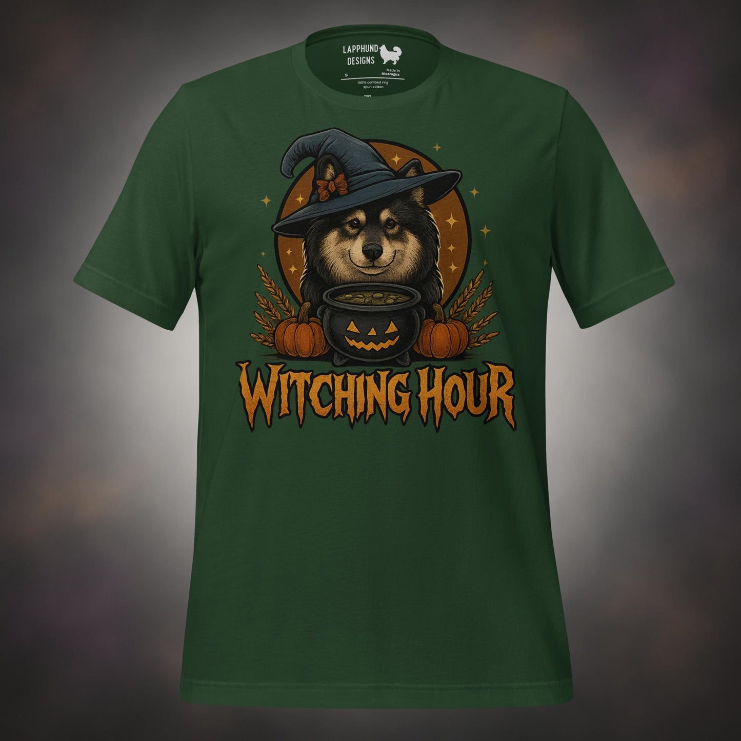Finnish Lapphund Witching Hour Halloween T-Shirt