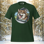 Finnish Lapphund Car Window Road Trip Illustration T-Shirt | Lapphund Designs