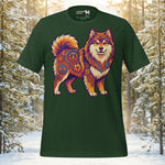 Finnish Lapphund Boho Symbol Art Peaceful Spirit Illustration T-Shirt | Lapphund Designs