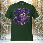 Finnish Lapphund Wizard Spellbook Fantasy Illustration T-Shirt | Lapphund Designs