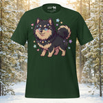 Finnish Lapphund Chibi Starry Sparkle Cute Illustration T-Shirt | Lapphund Designs