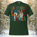 Finnish Lapphund Love Forever Bold Typography Statement T-Shirt | Lapphund Designs