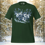 Finnish Lapphund Nordic Mythic Winter Hunt Illustration T-Shirt | Lapphund Designs