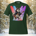 Finnish Lapphund Rock Legend Electric Guitar Graphic T-Shirt | Lapphund Designs
