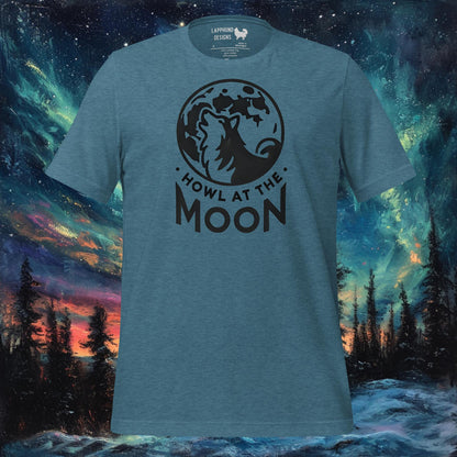 T-shirt Hurlement à la Lune – Chien finlandais de Laponie avec motif de pleine lune pour Halloween