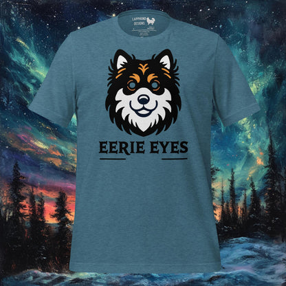 T-shirt aux yeux étranges – Motif Halloween du chien finlandais de Laponie