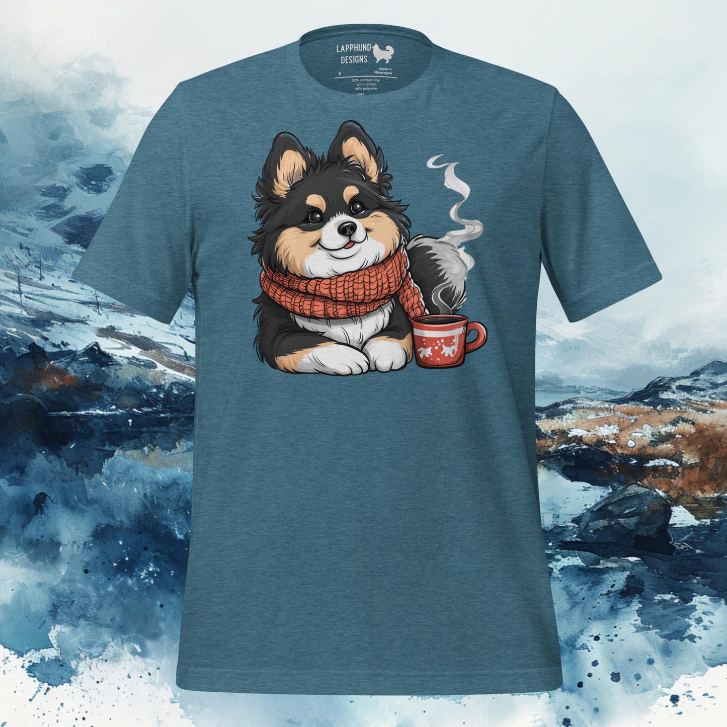 Cozy Moments Lapphund T-Shirt – Finnish Lapphund Winter Comfort Design