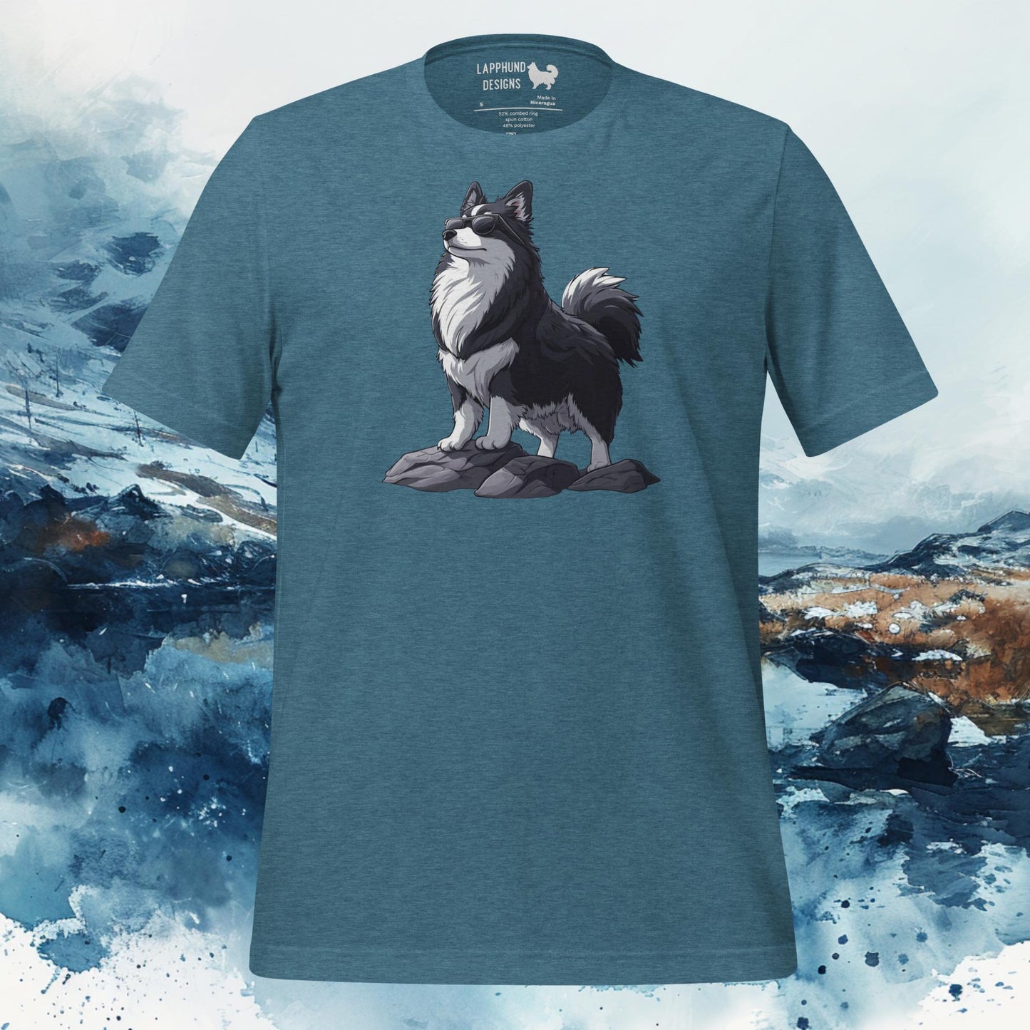 Wilderness Scout Lapphund T-Shirt – Finnish Lapphund Outdoor Explorer Design