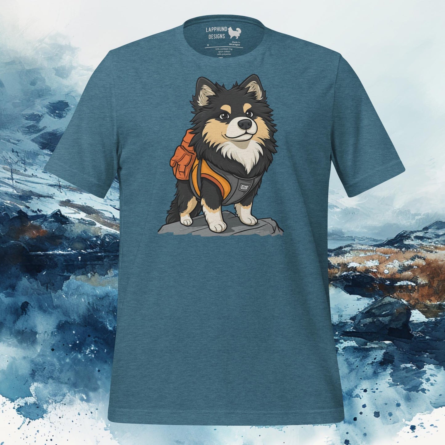 Finnish Lapphund T-Shirt – Adventure-Ready Design for Mountain Lovers