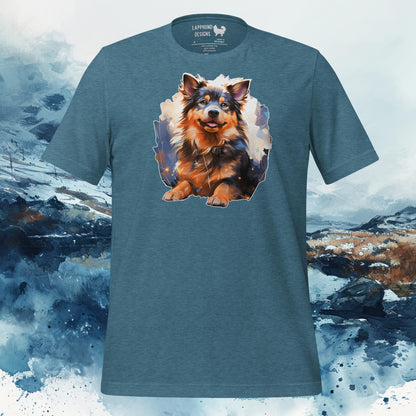 Finnish Lapphund T-Shirt – Lifelike Lappie Portrait with Vibrant Colors