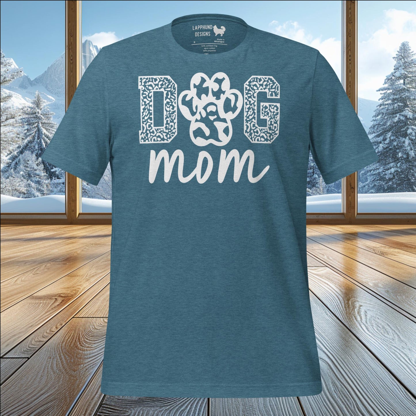 Paw Print Dog Mom T-Shirt – Perfect for Proud Dog Moms Who Love Adventure