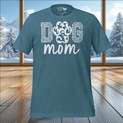 Paw Print Dog Mom T-Shirt – Perfect for Proud Dog Moms Who Love Adventure