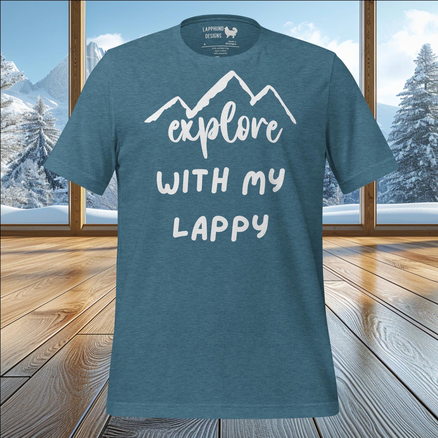 Explore with My Lappy T-Shirt – Adventure-Ready Gear for Lapphund Lovers