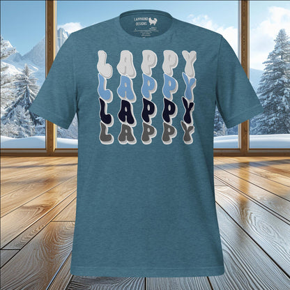 LAPPY Gradient T-Shirt – Bold, Colorful Design for Lapphund Lovers