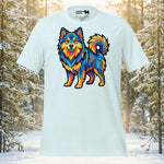 Finnish Lapphund Vibrant Geometric Color Pop Illustration T-Shirt | Lapphund Designs