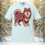 Finnish Lapphund Boho Symbol Art Peaceful Spirit Illustration T-Shirt | Lapphund Designs