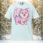 Finnish Lapphund Kawaii Pastel Bubble Fantasy Illustration T-Shirt | Lapphund Designs