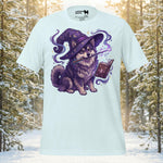 Finnish Lapphund Wizard Spellbook Fantasy Illustration T-Shirt | Lapphund Designs