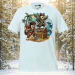 Finnish Lapphund Pirate Treasure Island Adventure Illustration T-Shirt | Lapphund Designs