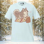 Finnish Lapphund Cozy Lap Cuddle Relaxed Companion Illustration T-Shirt | Lapphund Designs