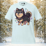 Finnish Lapphund Chibi Starry Sparkle Cute Illustration T-Shirt | Lapphund Designs