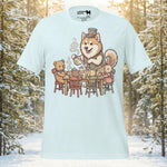 Finnish Lapphund Whimsical Tea Party Cozy Gathering Illustration T-Shirt | Lapphund Designs