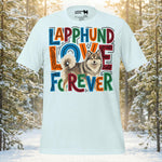 Finnish Lapphund Love Forever Bold Typography Statement T-Shirt | Lapphund Designs