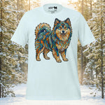 Finnish Lapphund Painterly Texture Layered Brushstroke Illustration T-Shirt | Lapphund Designs