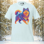 Finnish Lapphund Vibrant Aurora Swirl Style Tee | Lapphund Designs