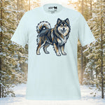 Finnish Lapphund Geometric Mosaic Mountain Adventure T-Shirt | Lapphund Designs