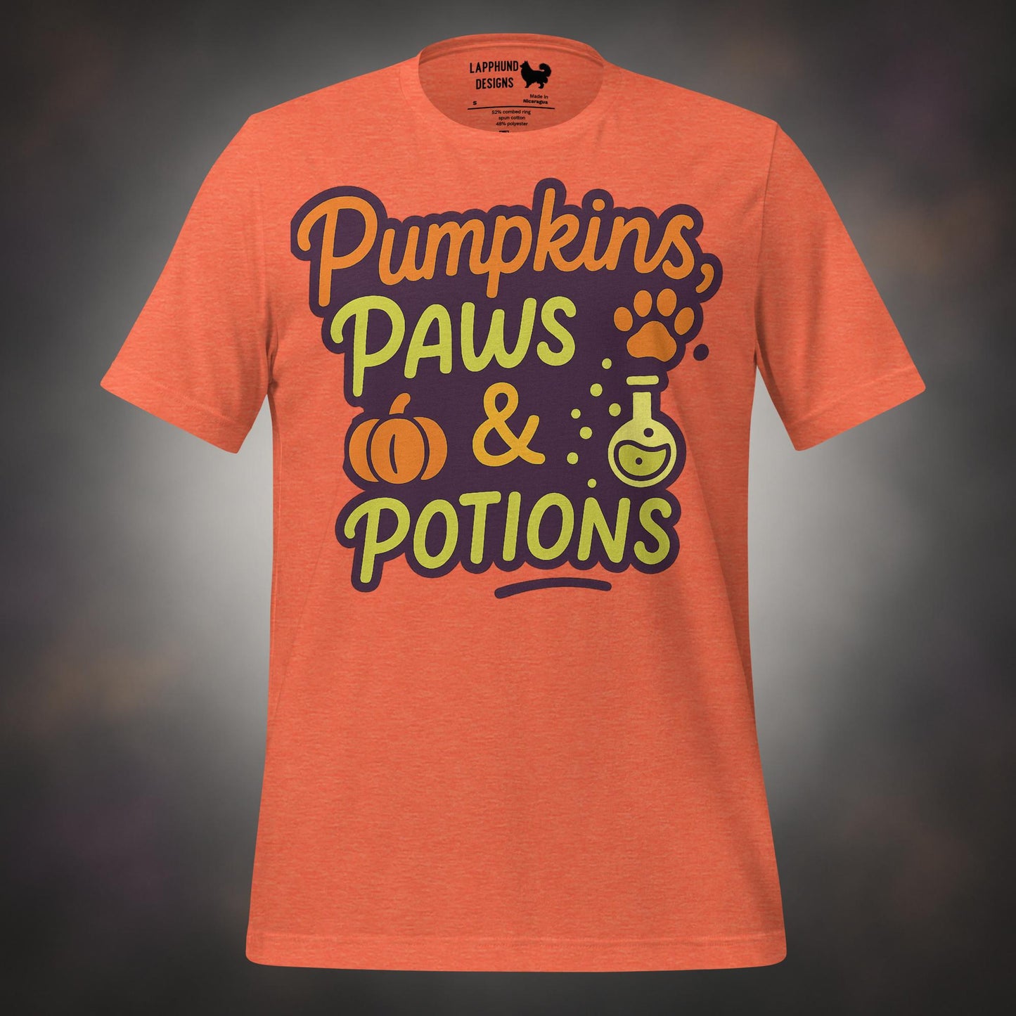 Finnish Lapphund Pumpkins, Paws & Potions Halloween T-Shirt