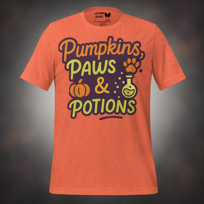 Finnish Lapphund Pumpkins, Paws & Potions Halloween T-Shirt