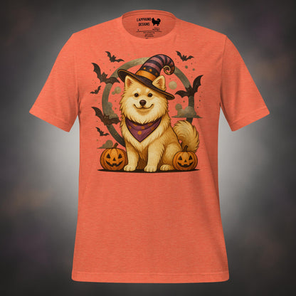 Finnish Lapphund Pumpkin Witch Halloween T-Shirt