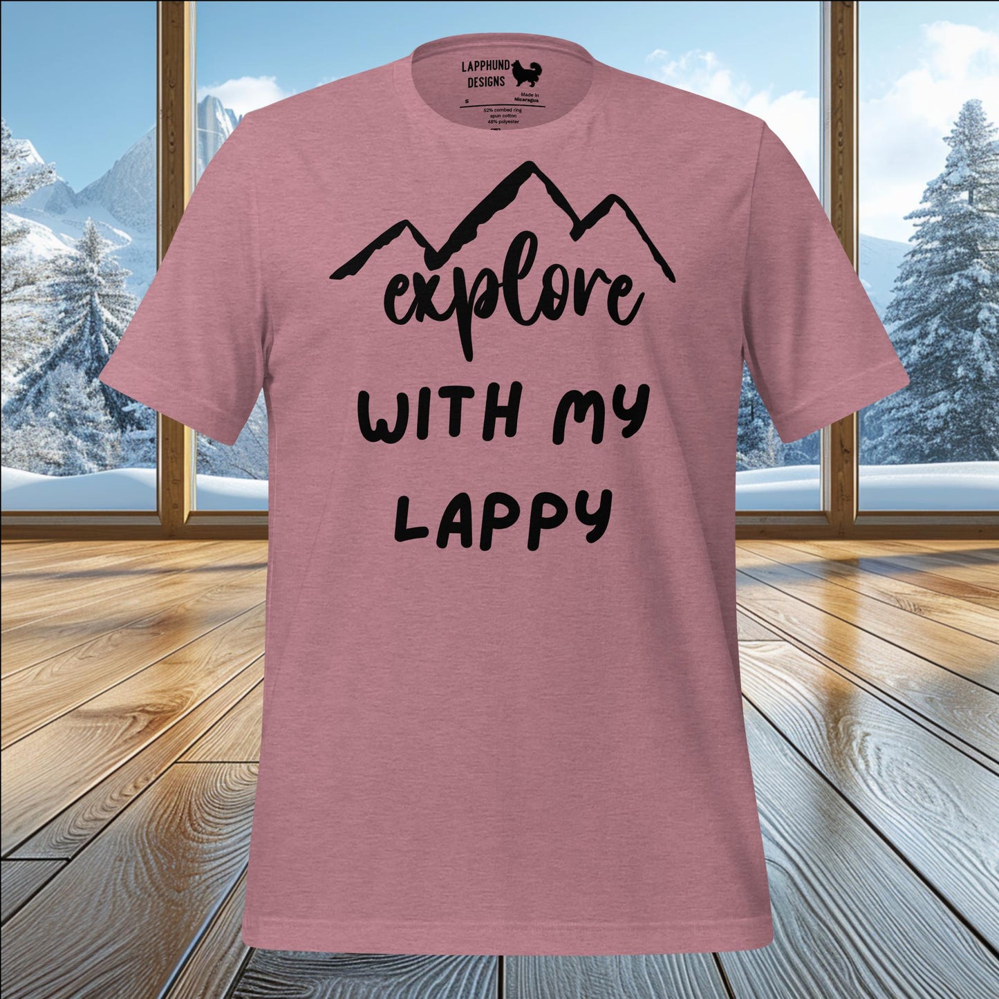 Explore with My Lappy T-Shirt – Adventure-Ready Gear for Lapphund Lovers