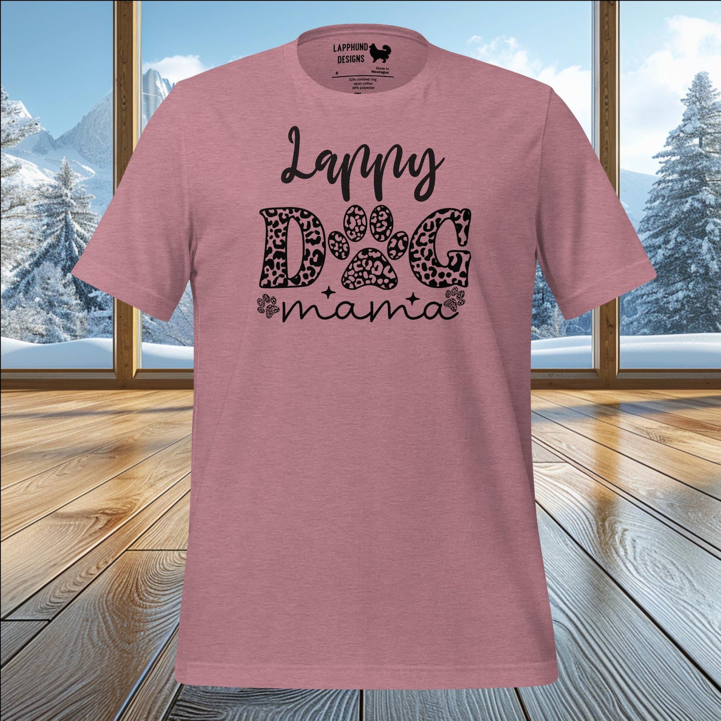 Lappy Dog Mama T-Shirt – Proud Lapphund Mom Apparel for Outdoor Adventures