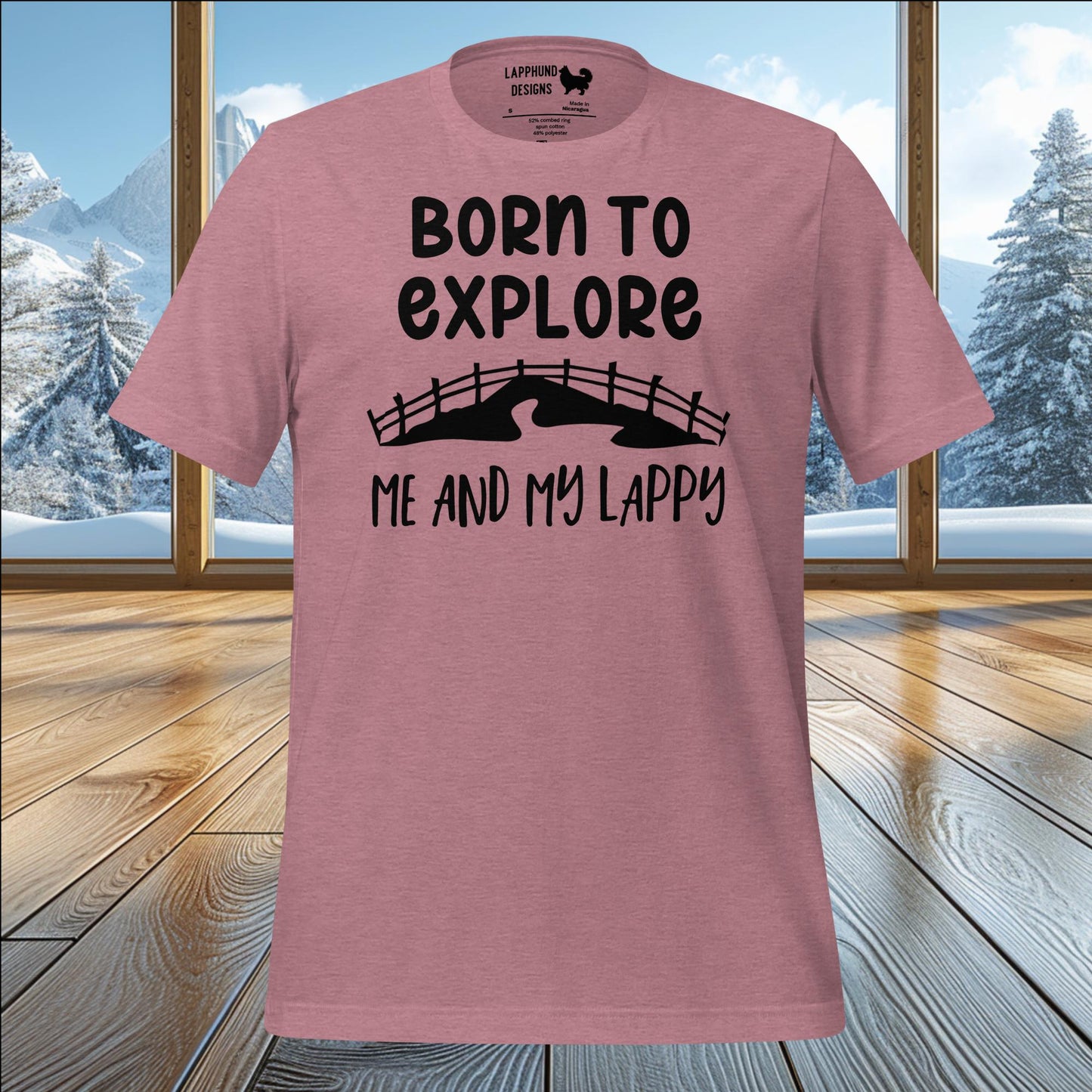 Born to Explore with My Lappy T-Shirt – Adventure-Ready Apparel for Lapphund Lovers