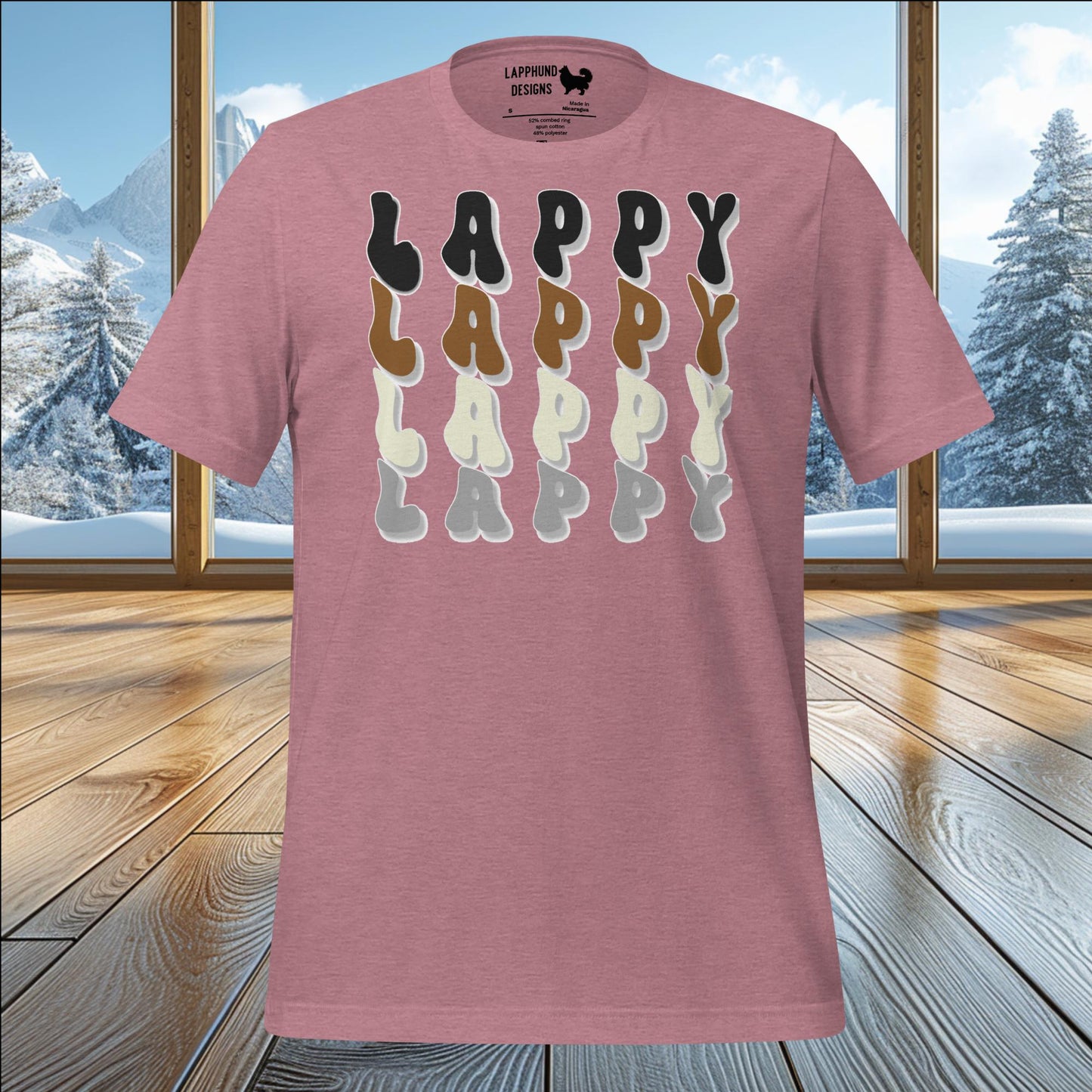 LAPPY Gradient T-Shirt – Bold, Colorful Design for Lapphund Lovers