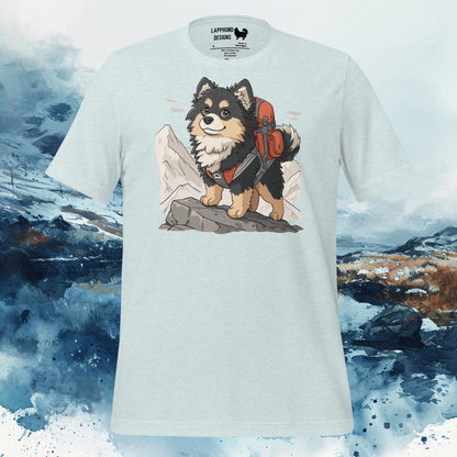 Summit Seeker Lapphund T-Shirt – Finnish Lapphund Mountain Adventure Design