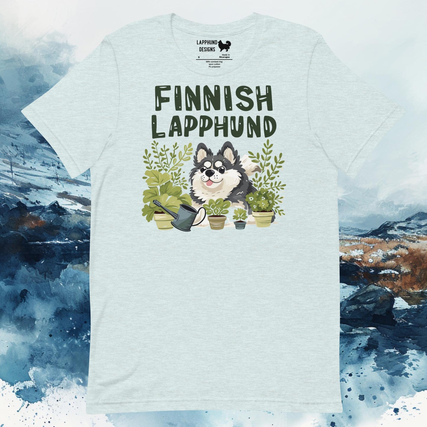 Plant Lover Lapphund T-Shirt – Finnish Lapphund Gardening Design