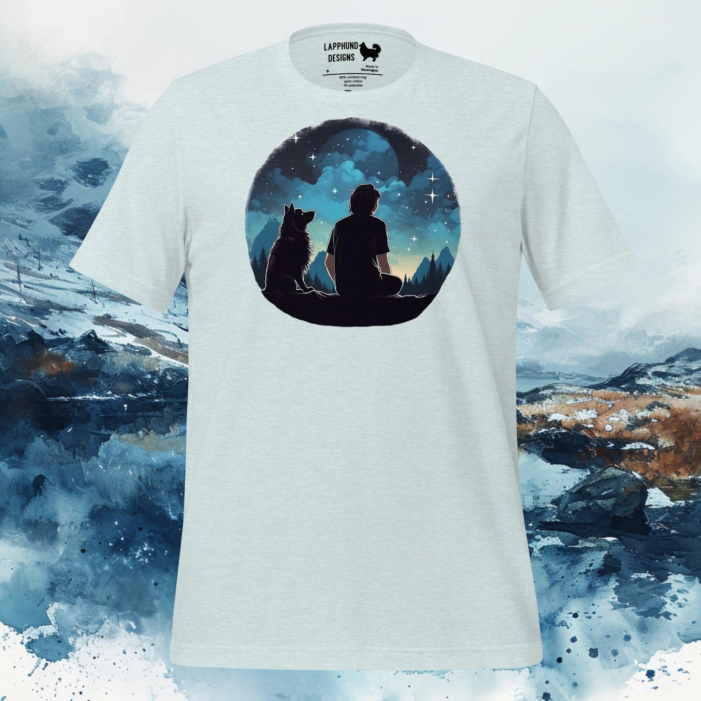 Finnish Lapphund T-Shirt – Stargazing Adventure for Nature Lovers