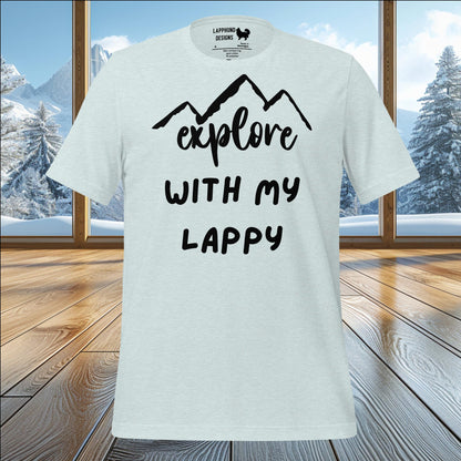 Explore with My Lappy T-Shirt – Adventure-Ready Gear for Lapphund Lovers