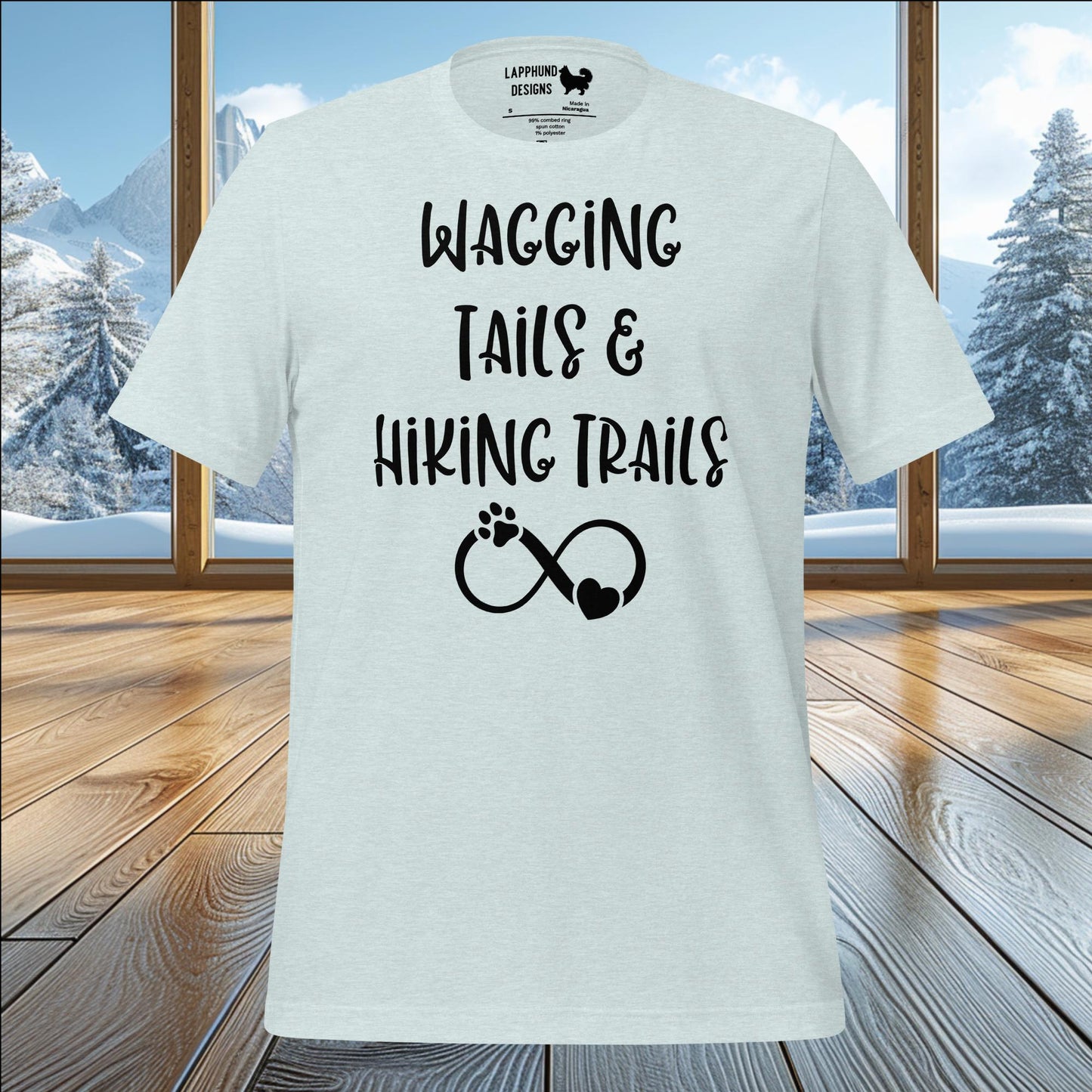 Wagging Tails & Hiking Trails T-Shirt – Perfect for Dog Lovers & Outdoor Adventurers