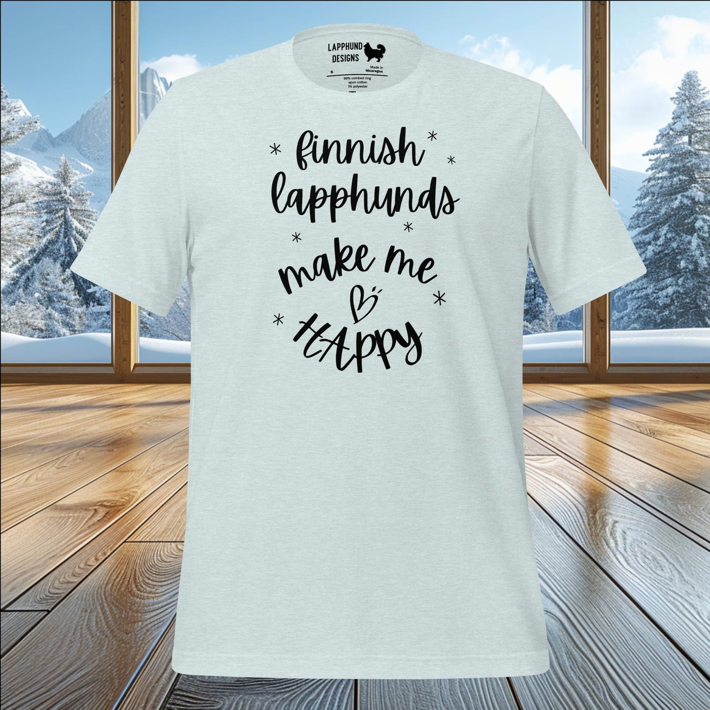 Finnish Lapphunds Make Me Happy T-Shirt – Perfect for Lapphund Lovers & Dog Enthusiasts