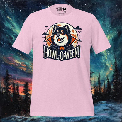 Howl-O-Ween T-paita – Suomen lapinkoira Halloween Full Moon Design