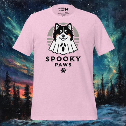 Spooky Paws T-paita – Finnish Lapphund Ghost Halloween Design