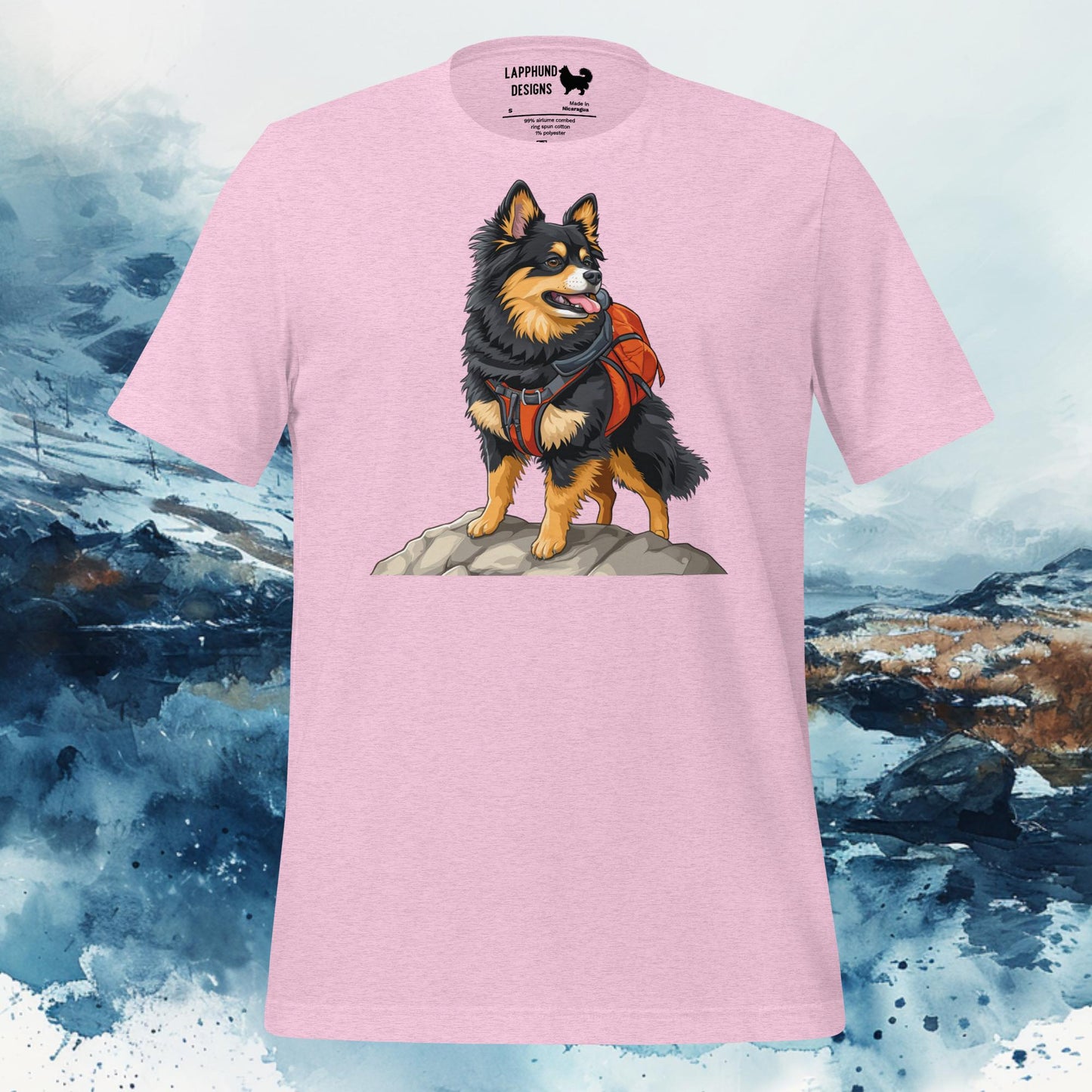 Trailblazer Lapphund T-Shirt – Finnish Lapphund Adventure Hiking Design