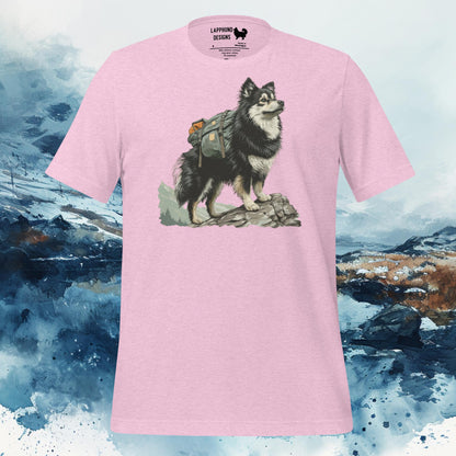 Mountain Guide Lapphund T-Shirt – Finnish Lapphund Hiking Adventure Design