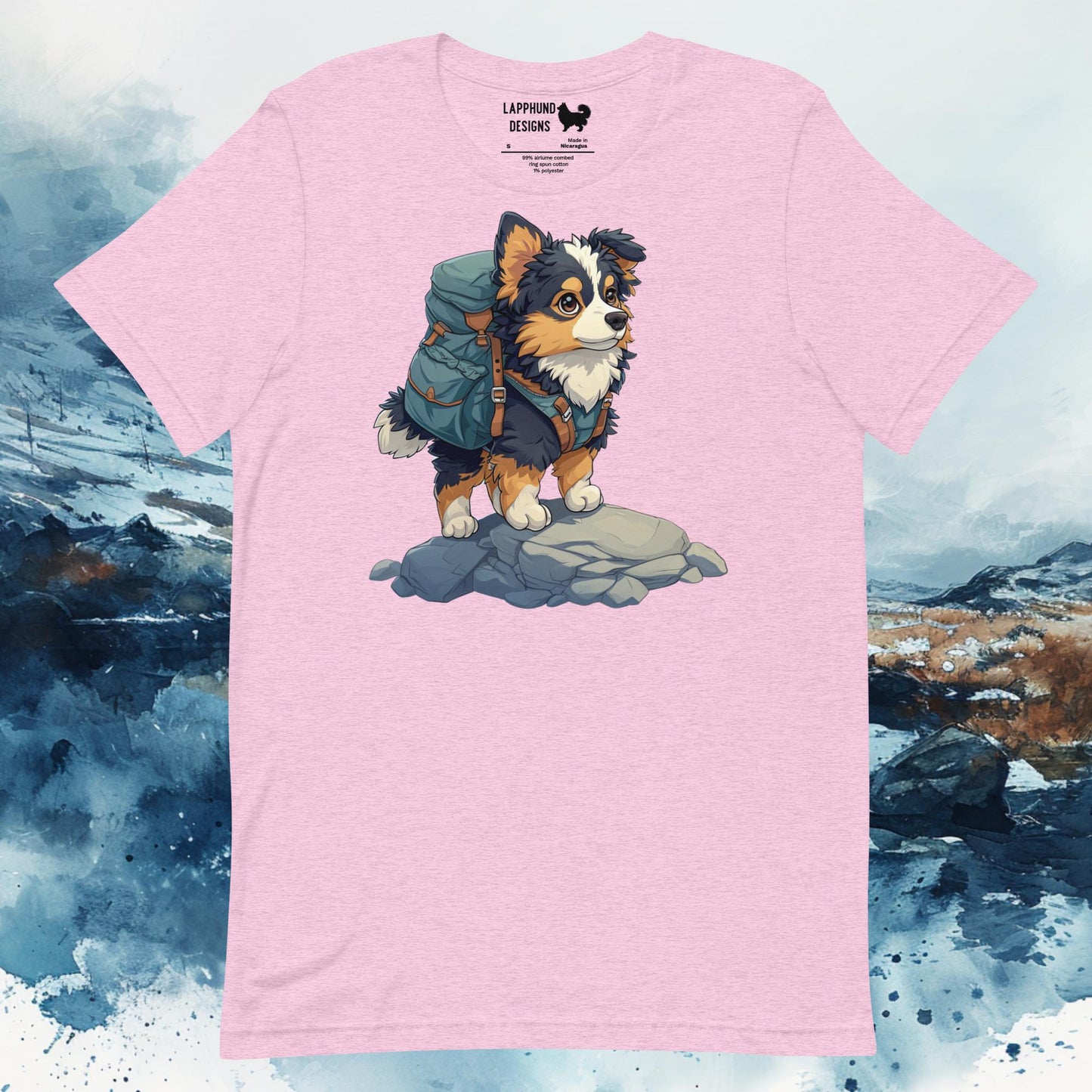 Finnish Lapphund T-Shirt – Adventurous Hiker Design for Nature Explorers