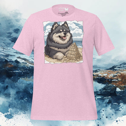 Finnish Lapphund T-Shirt – Beach Day Lappie with Sandcastle Design